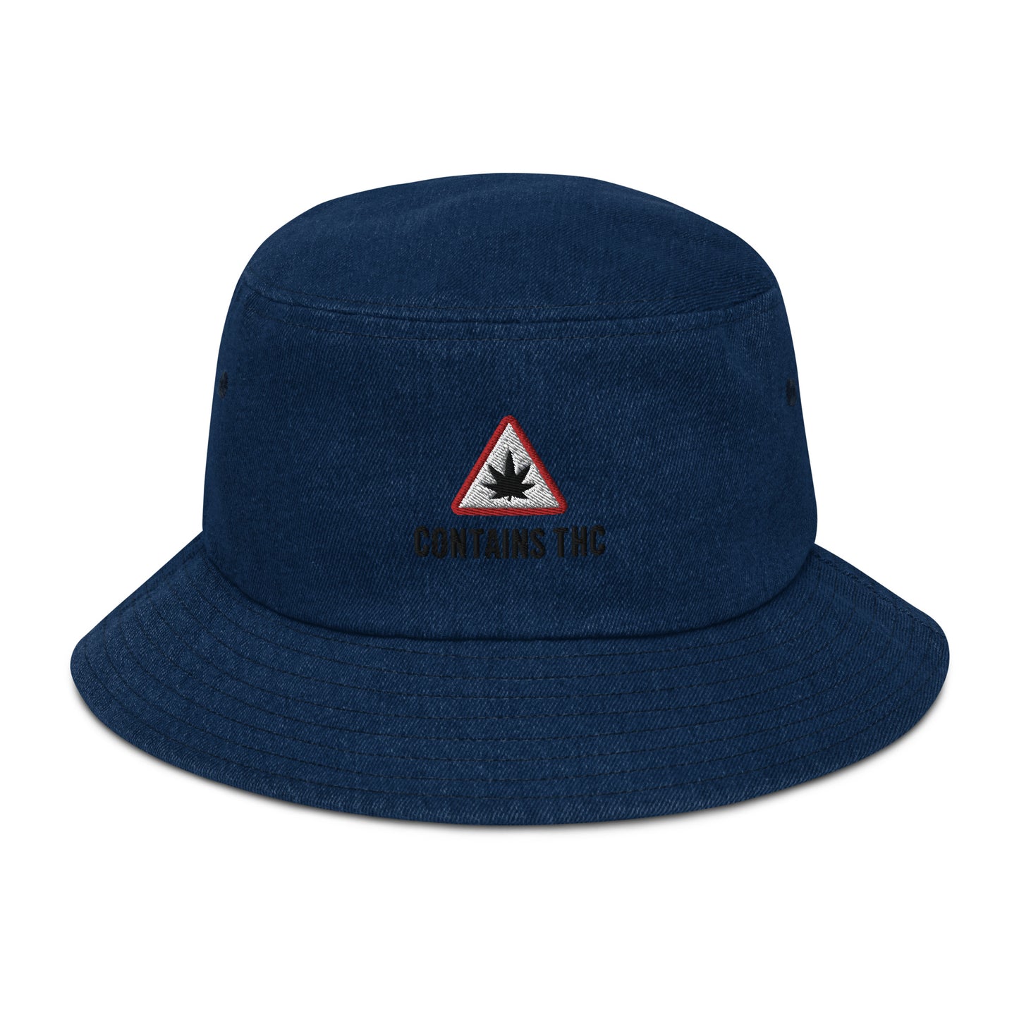 Contains THC Denim Weed Bucket Hat