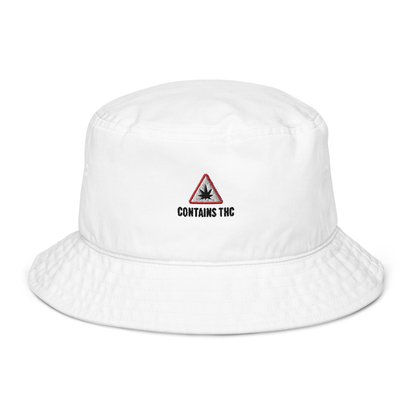 Contains THC Organic Cotton Weed Bucket Hat