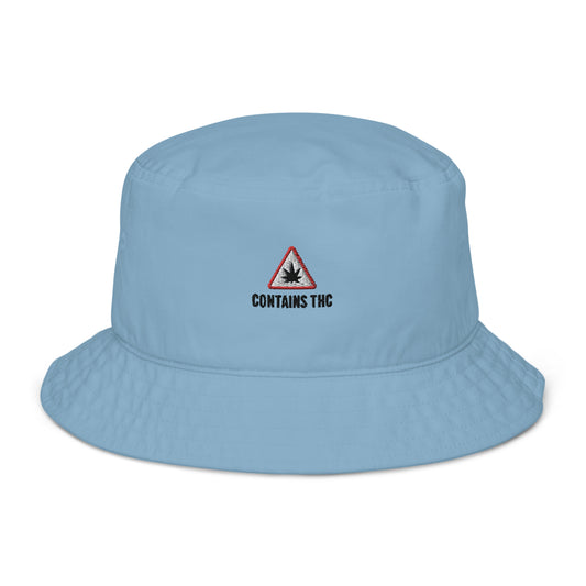 Contains THC Organic Cotton Weed Bucket Hat