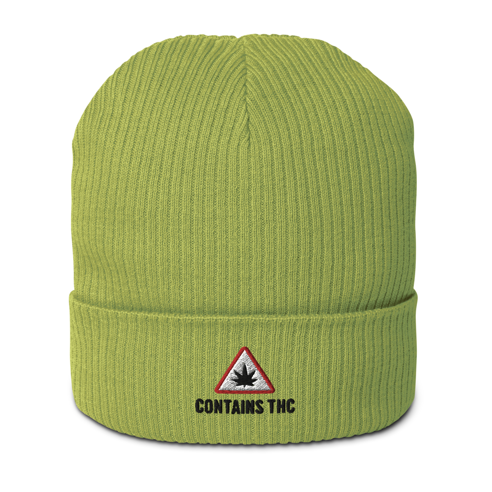 Contains THC Organic Ribbed Weed Beanie