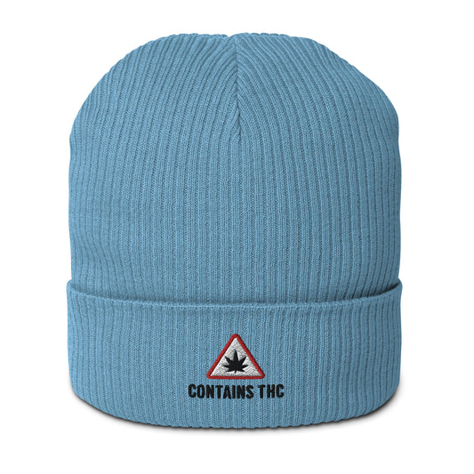 Contains THC Organic Ribbed Weed Beanie