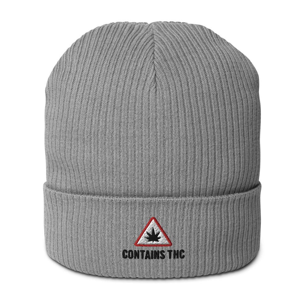 Contains THC Organic Ribbed Weed Beanie