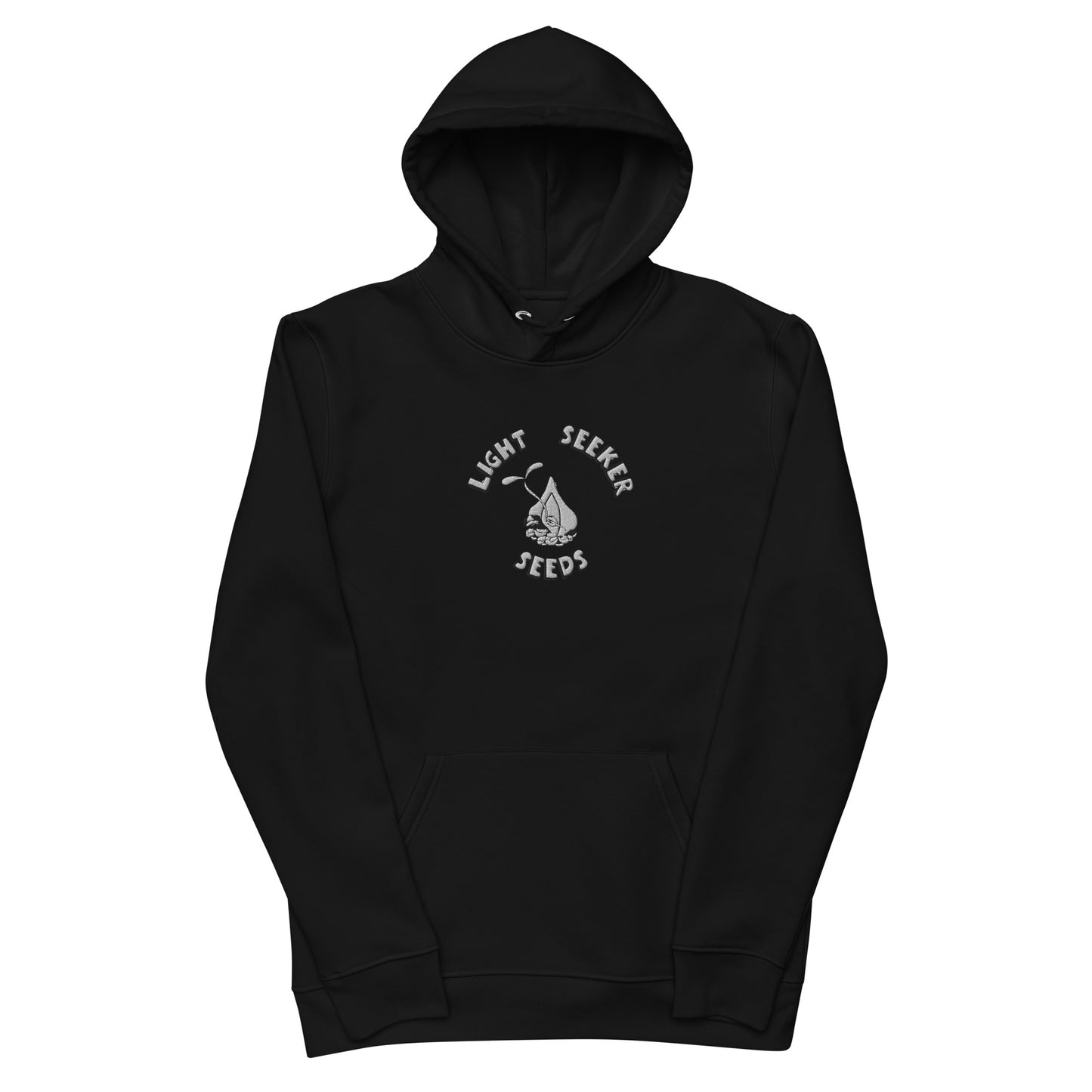 Light Seeker Embroidered Organic Cotton Hoodie