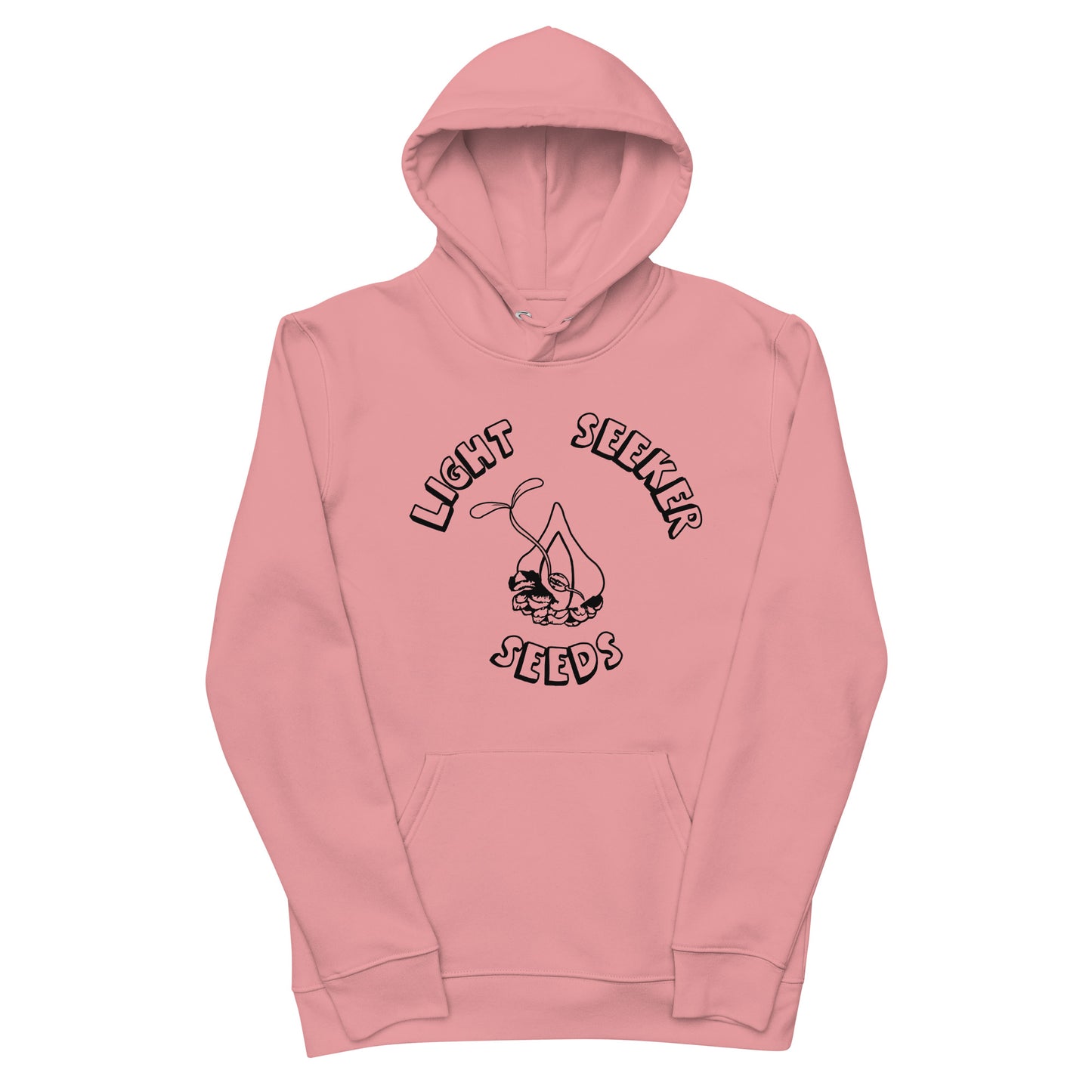 Light Seeker Organic Cotton Hoodie Black Logo