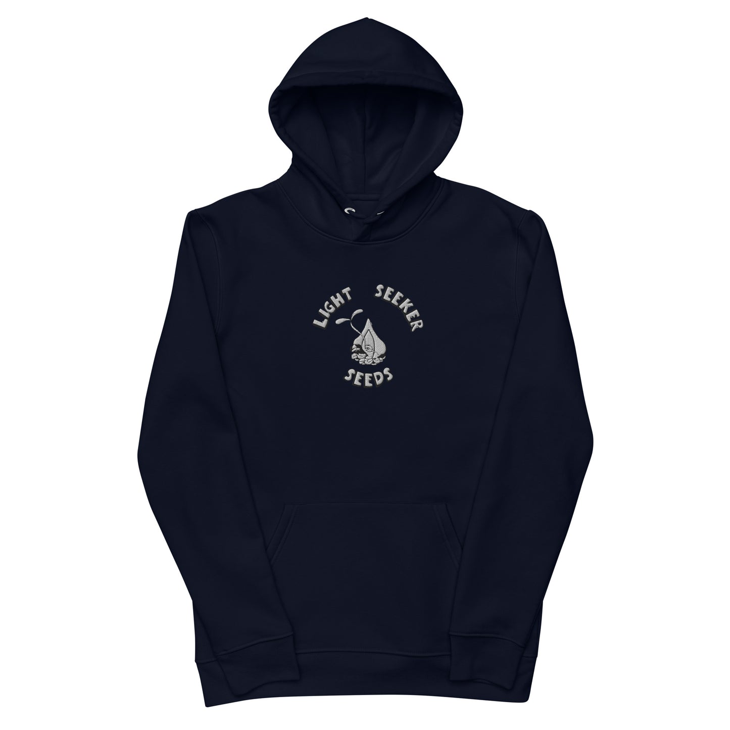 Light Seeker Embroidered Organic Cotton Hoodie
