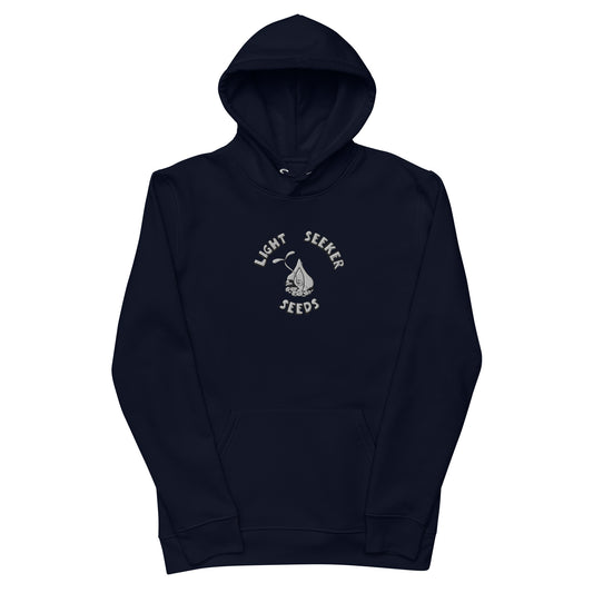 Light Seeker Embroidered Organic Cotton Hoodie