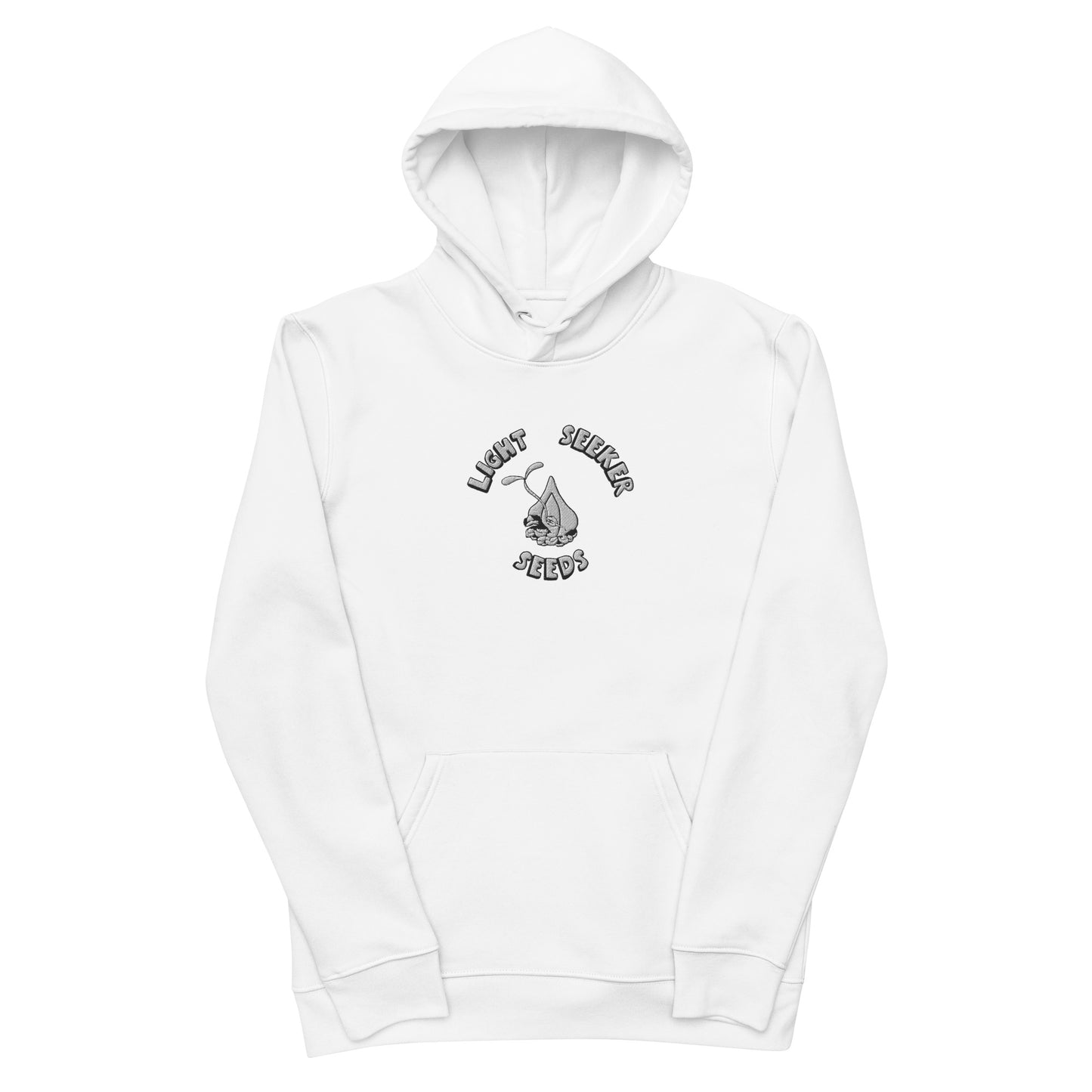 Light Seeker Embroidered Organic Cotton Hoodie