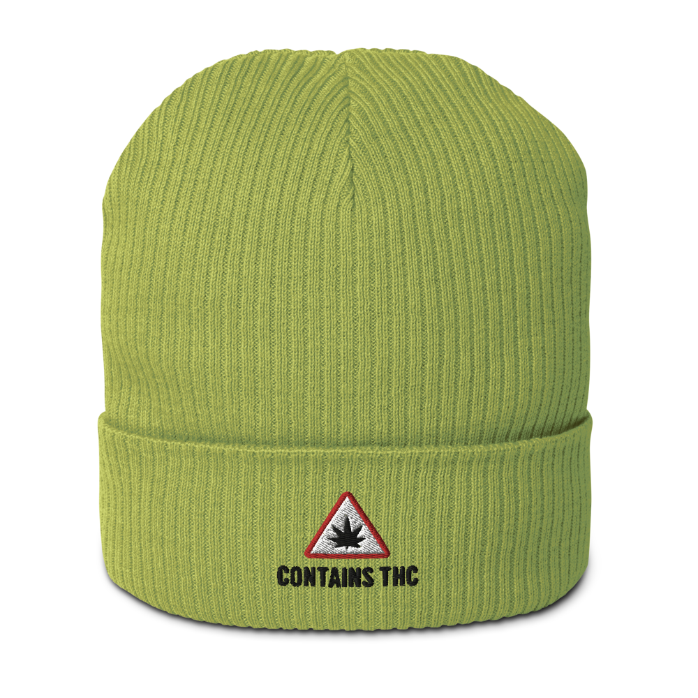Contains THC Organic Ribbed Beanie