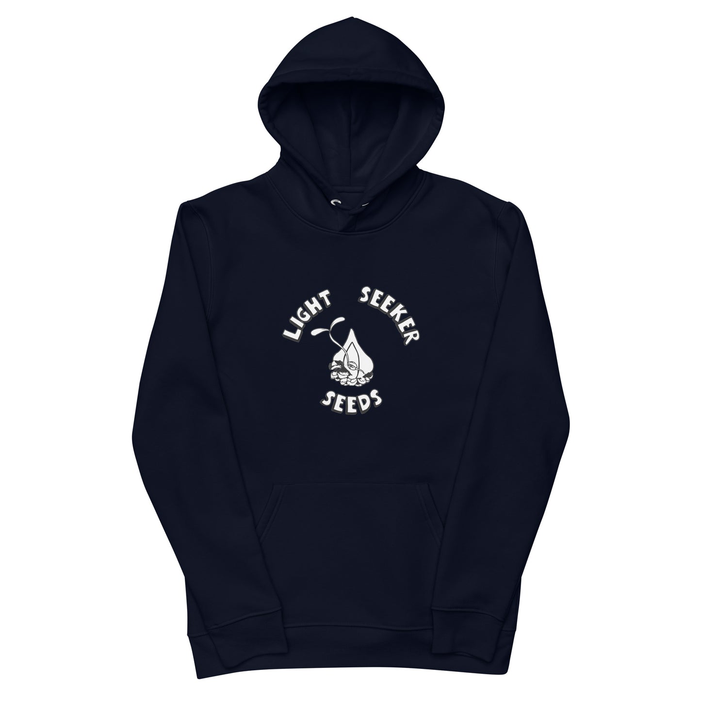 Light Seeker Organic Cotton Hoodie White Logo